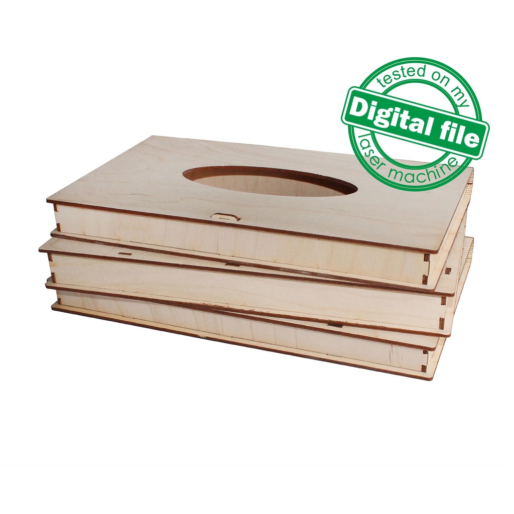 DXF, SVG files for laser Retro Wood Book Shape Tissue Box, Rectangle Napkin Paper Holder Storage Case, flexible plywood, Living hinge