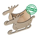DXF, SVG files for laser Sleigh for decor inside the house or outside, Reindeer, several different material thicknesses