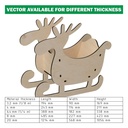 DXF, SVG files for laser Sleigh for decor inside the house or outside, Reindeer, several different material thicknesses