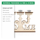 DXF, SVG files for laser Tea Сandle holder Home, Vector project, Glowforge, Material thickness 1/8 inch (3.2 mm)