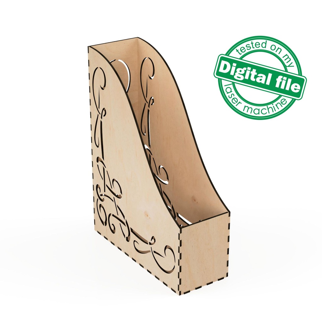 DXF, SVG files for laser Three Different design Magazine holder, Storage paper, Home Office, svg Files, Material thickness 3.2 mm (1/8 in)