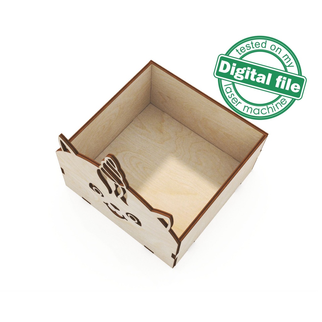 DXF, SVG files for laser Unicorn box, Crochet Storage Box, Knitting Yarn Box, Birthsday, Nursery decor, Material thickness 1/8 inch (3.2 mm)