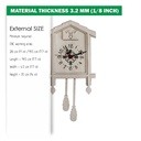 DXF, SVG files for laser Unique Modern Cuckoo clock, Vector project, Glowforge ready, Material thickness 1/8 inch (3.2 mm)
