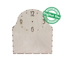 DXF, SVG files for laser Unique Modern Mantel clock London, Night Lamp, flexible plywood, Glowforge ready, Material 1/8'' (3.2 mm)