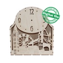 DXF, SVG files for laser Unique Modern Mantel clock London, Night Lamp, flexible plywood, Glowforge ready, Material 1/8'' (3.2 mm)