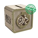 DXF, SVG files for laser Wedding money box, Engagement Card Box, Rattan Pattern, 2 Different Versions, Glowforge, 1/8"(3.2mm) Material