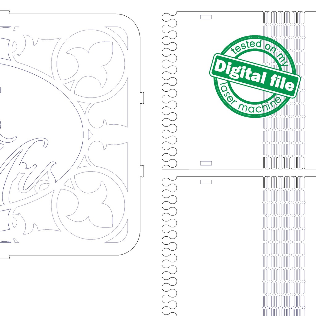 DXF, SVG files for laser Wedding card box MR&Mrs, money box, Vector projects, Glowforge, Engagement Card Box, Wedding Decor 1/8 inch(3.2 mm)