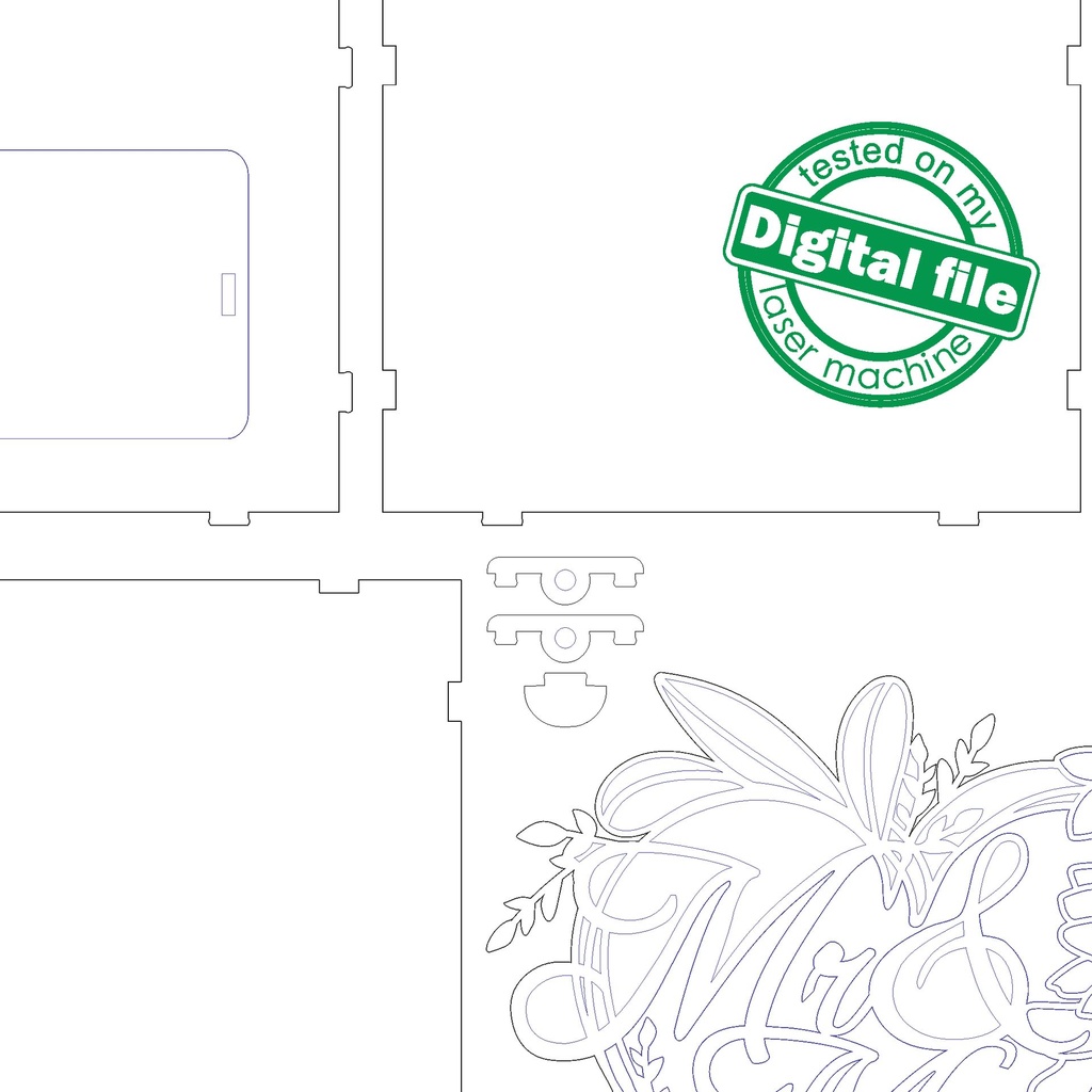 DXF, SVG files for laser Wedding card box, money box, Vector projects, Glowforge, Engagement Card Box, Wedding Decor 1/8 inch (3.2 mm)