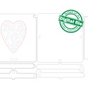 DXF, SVG files for laser Wedding engagement ring box, Filigree Heart Vector project, Glowforge, Material thickness 1/8 inch (3.2 mm)