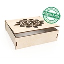 DXF, SVG files for laser Wooden boxes, Gift box, Openwork Mandala, Vector project, Glowforge, Material thickness 1/8 inch (3.2 mm)