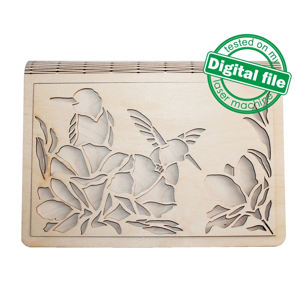 DXF, SVG files for laser Wooden clutch bag, 4 Different panel, Mother day, Bridesmaid gift,Flower basket, Glowforge, Material 1/8'' (3 mm)