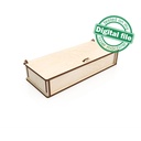DXF, SVG files for laser wooden pencil case, pen storage box, Vector project, Glowforge, Material thickness 1/8 inch (3.2 mm)