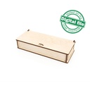 DXF, SVG files for laser wooden pencil case, pen storage box, Vector project, Glowforge, Material thickness 1/8 inch (3.2 mm)