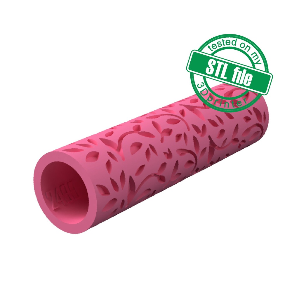 STL file Floral Lines, Seamless Polymer Clay Texture Roller