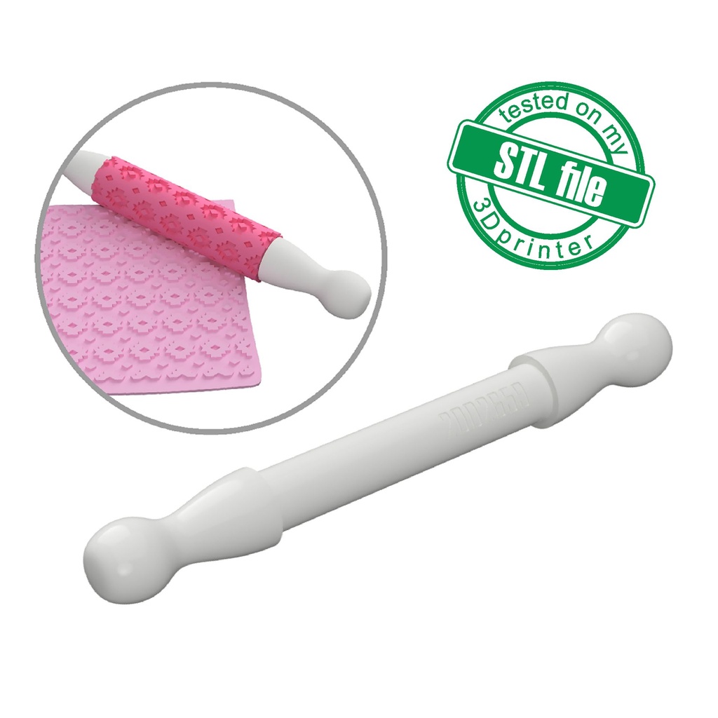 STL file Two texture roller pins, polymer clay rollers 💍・3D printable  model to download・Cults