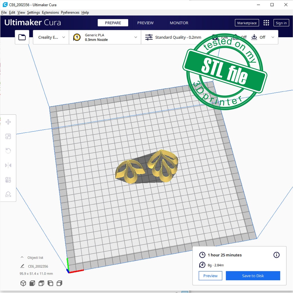 Floral Combo #3, Embossed Flower with Leaf, Digital STL File For 3D Printing, Polymer Clay Cutter, Earrings, 2 different designs