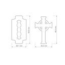 General Combo #2, Cross and Razor blade, Digital STL File For 3D Printing, Polymer Clay Cutter, Earrings, 2 different designs