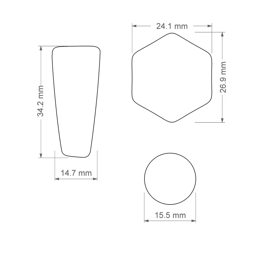 Geometric Combo #1, Digital STL File For 3D Printing, Polymer Clay Cutter, Earrings Trapezoid, Polygon, Circle, 3 different designs