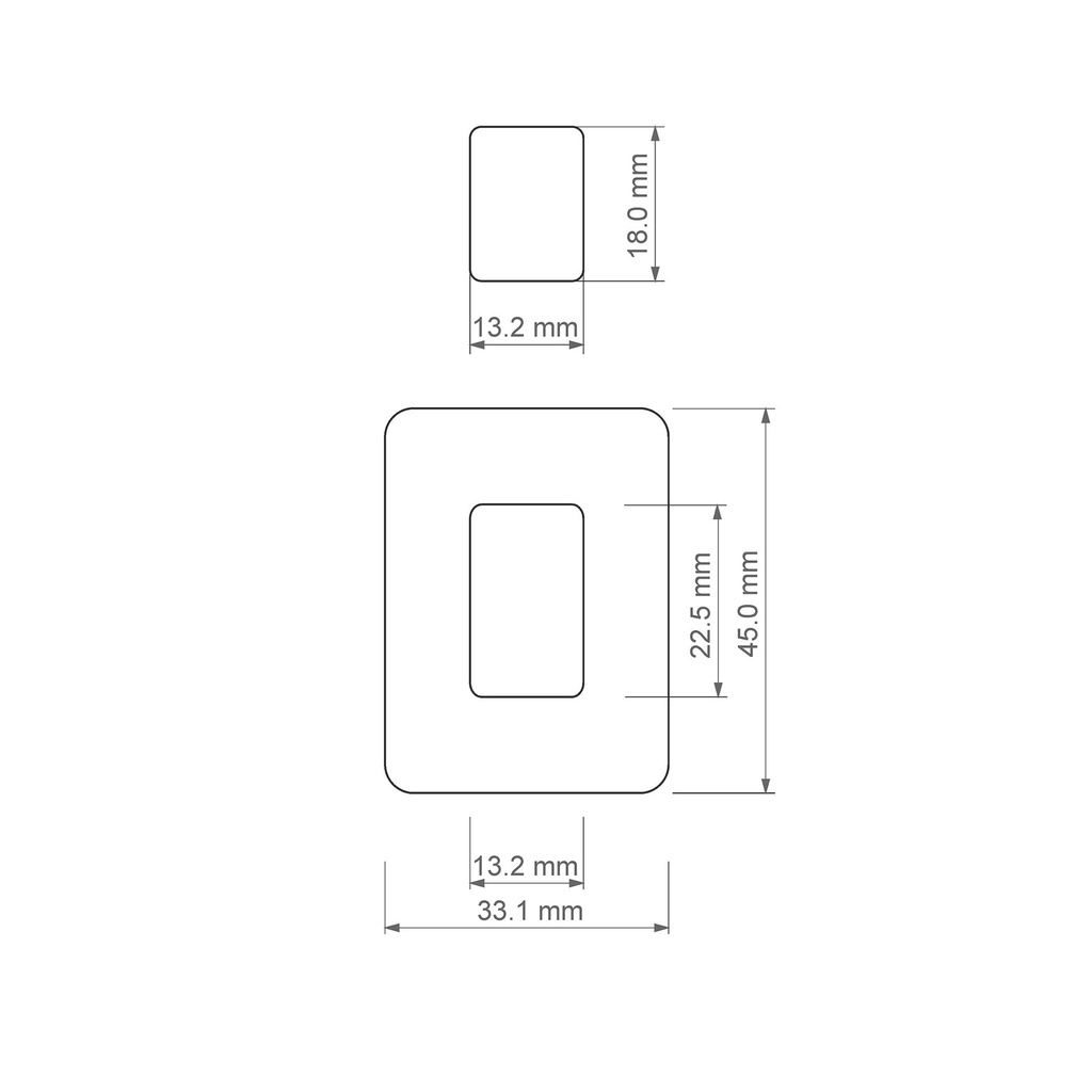 Geometric Combo #13, Rounded Rectangle with Window, Digital STL File For 3D Printing, Polymer Clay Cutter, Earrings, 2 different designs