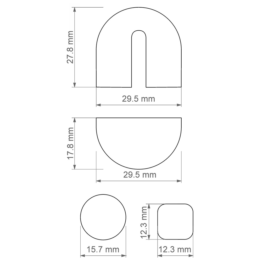 Geometric Combo #3 with Rainbow, Arch, Rounded square, Circle, Digital STL File For 3D Printing, Polymer Clay Cutter, Earrings, 4 designs