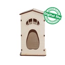 DXF files for laser Birdhouse, wooden decorative house, Vector projects for laser cutting, svg Files, Glowforge, Plywood or MDF 3mm