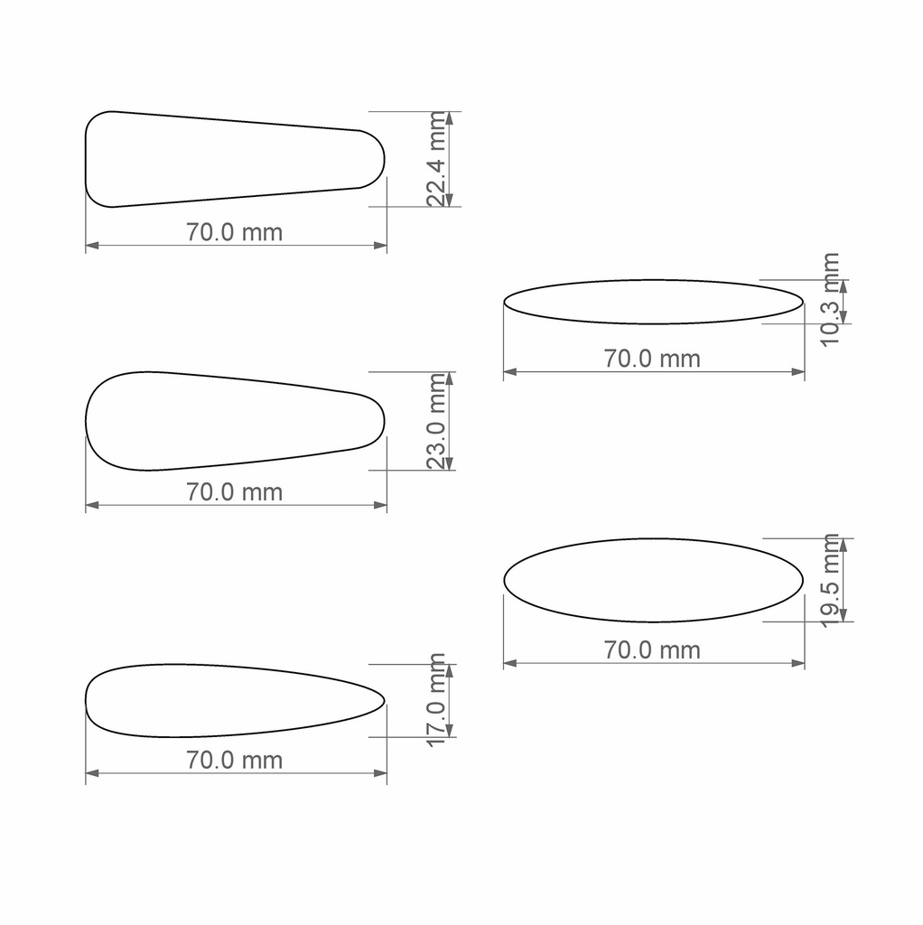 Hair Barrette Cutter set # 3, Digital STL File For 3D Printing, Polymer Clay Shape Cutter, Hair Clips, 5 different designs