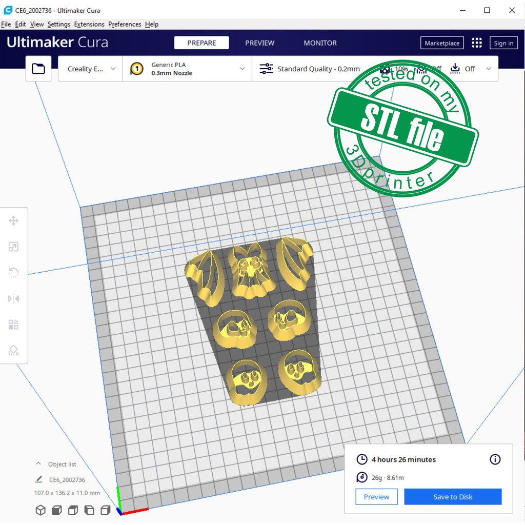 Halloween Super Bundle #3, Digital STL File For 3D Printing, Polymer Clay Cutter, Micro Cutter, Tiny Stud Clay cutter, 6 different designs