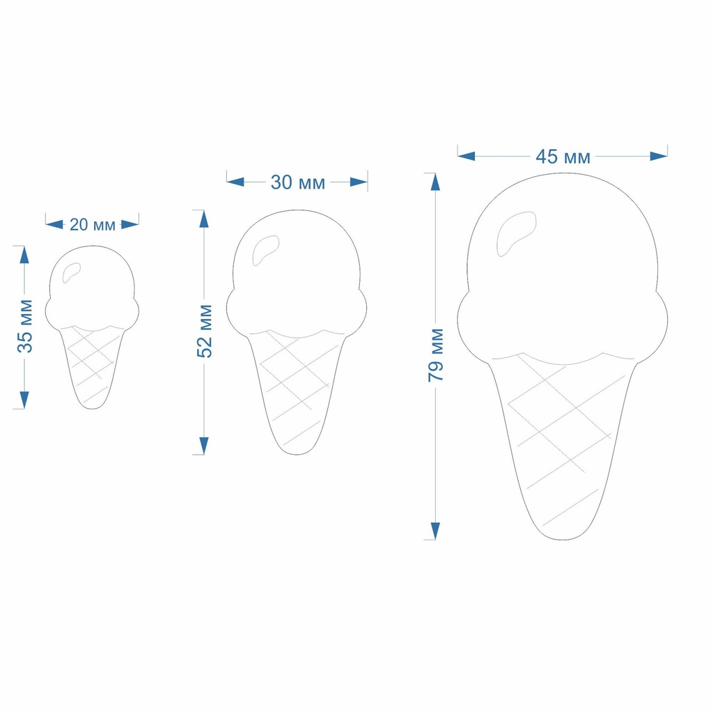 Ice cream, Summer Time collection, 3 Sizes, Digital STL File For 3D Printing, Polymer Clay Cutter,Studs, Earrings,Cookie, sharp, strong edge