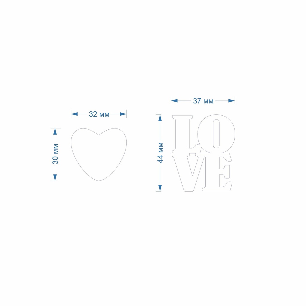 Love Combo # 11, Heart, lettering, St valentine's, Digital STL File For 3D Printing,Polymer Clay Cutter, Earrings,Cookie, sharp, strong edge