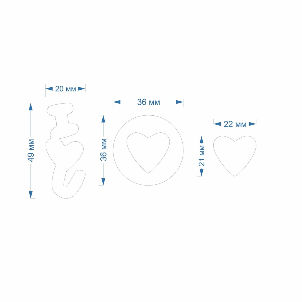 Love Combo # 15, Heart in Circle, I love You, St valentine's, Digital STL File, Polymer Clay Cutter, Earrings, Cookie, sharp, strong edge