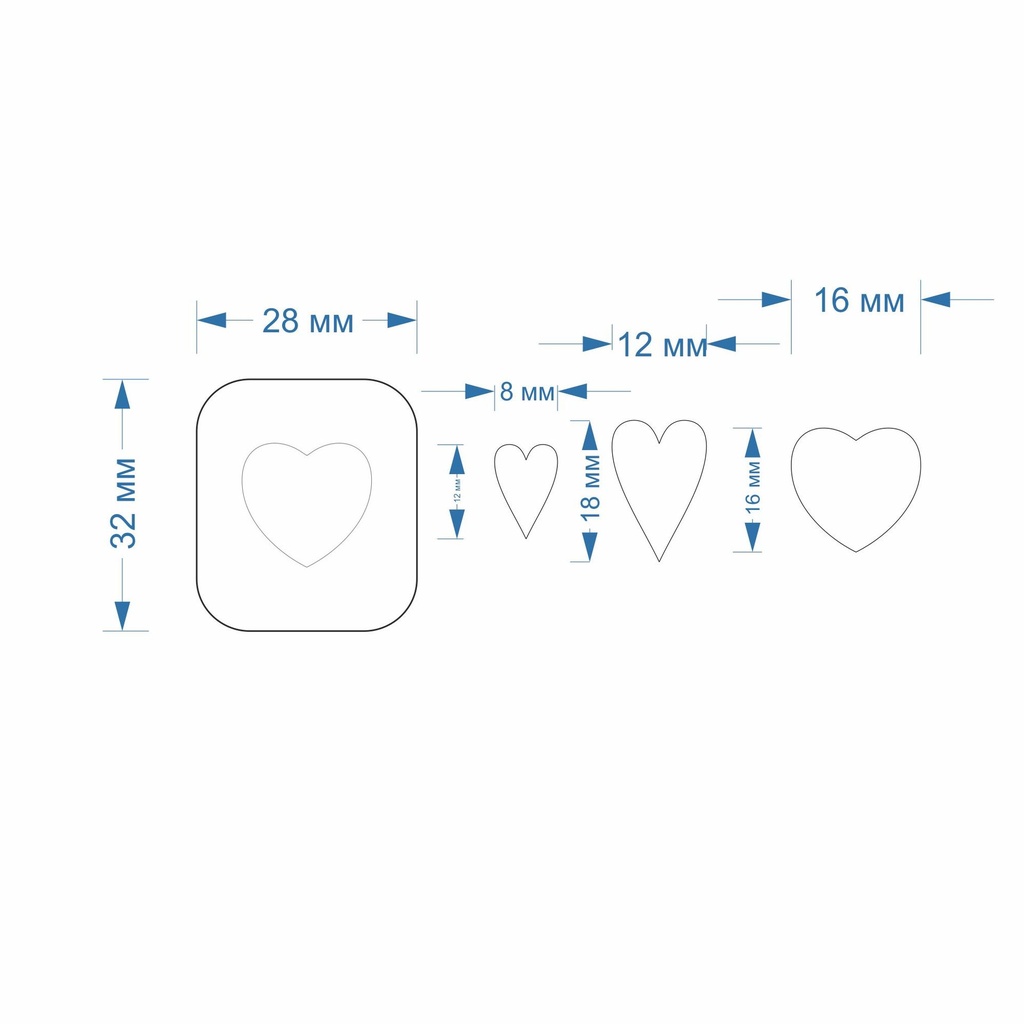 Love Combo # 18, Heart, Love, St valentine's, Digital STL File, Polymer Clay Cutter, Earrings, Cookie, sharp, strong edge