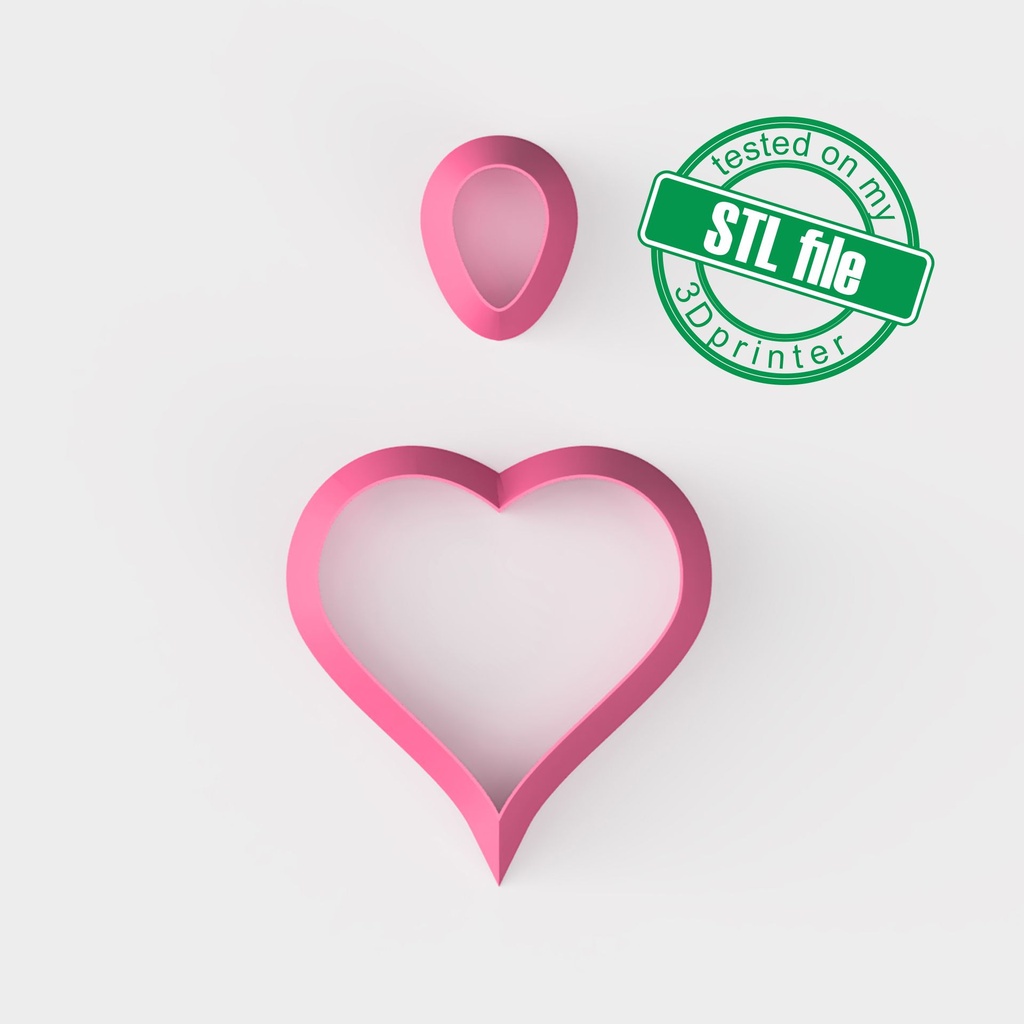 CLAY CUTTERS Heart Valentines Cutter// PLA Filament, Valentine’s Day Clay  Cutters, 0.4mm Cutting Edge