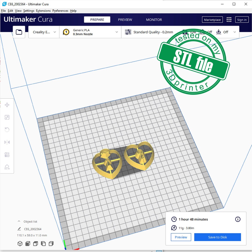 Love Combo #2, Heart Lock and Heart Key, Digital STL File For 3D Printing, Polymer Clay Cutter, Earrings, 2 different designs