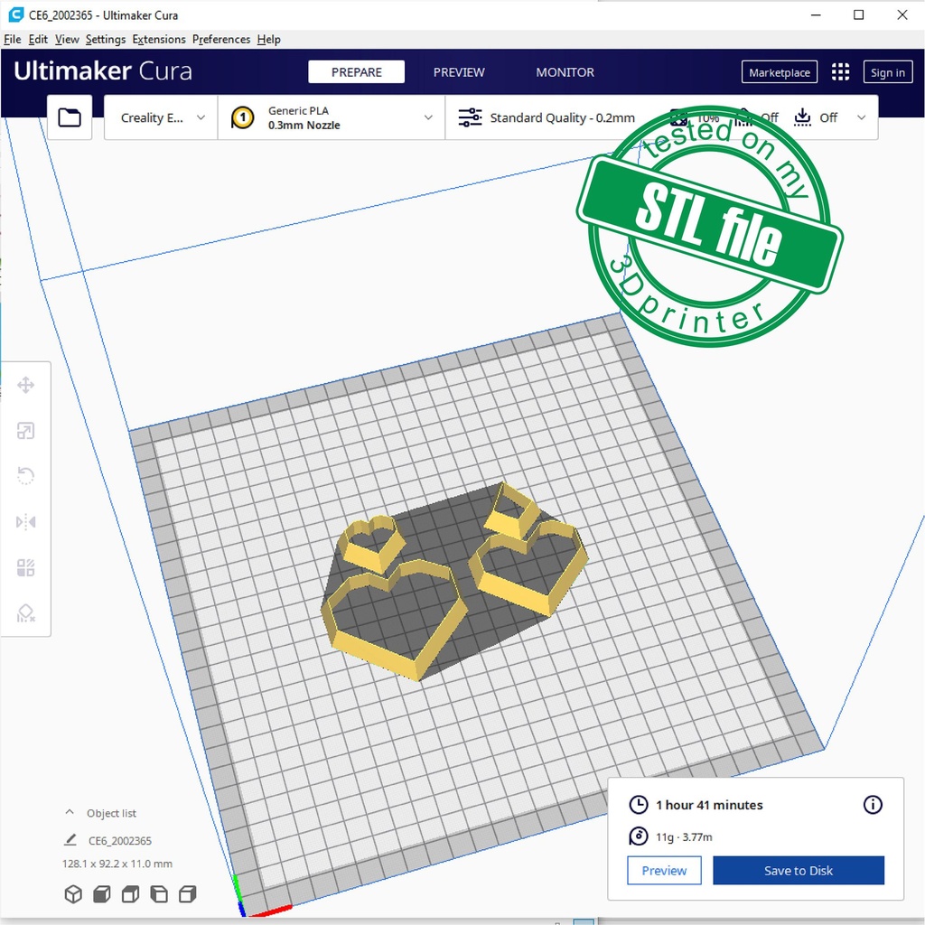 Love Combo #3, Geometric Hearts, Digital STL File For 3D Printing, Polymer Clay Cutter, Earrings Hearts, 4 different designs