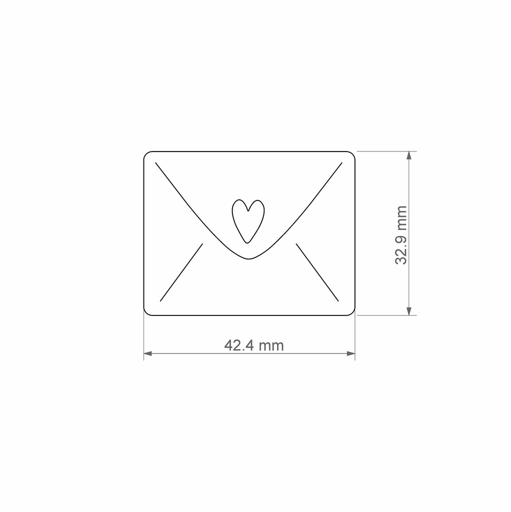 Love Combo #5, Love Envelope, Digital STL File For 3D Printing, Polymer Clay Cutter, Earrings