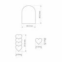 Love Combo #7, Heart, Hearts drop, Arch, Digital STL File For 3D Printing, Polymer Clay Cutter, Earrings, 3 different designs