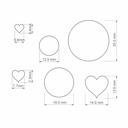 Love Combo #8, Heart, Circle, Digital STL File For 3D Printing, Polymer Clay Cutter, Earrings, 6 different designs