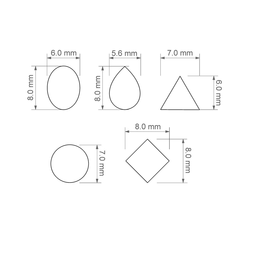 Micro Cutter, Tiny Stud Clay cutter, Geometric Super Bundle # 2, Digital STL File For 3D Printing, Polymer Clay Cutter, 5 different designs