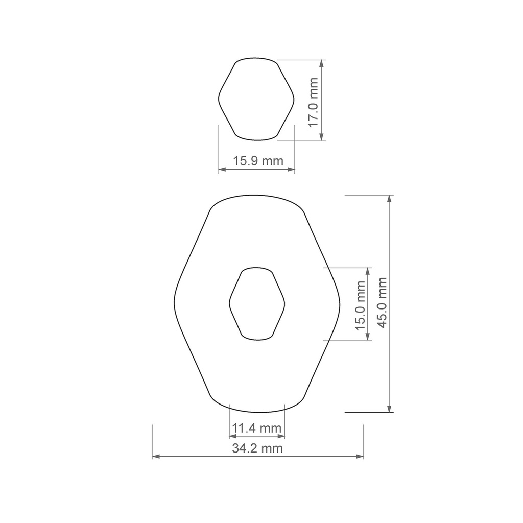 Organic Combo #14, Rounded Polygon with Window, Digital STL File For 3D Printing, Polymer Clay Cutter, Earrings, 2 different designs