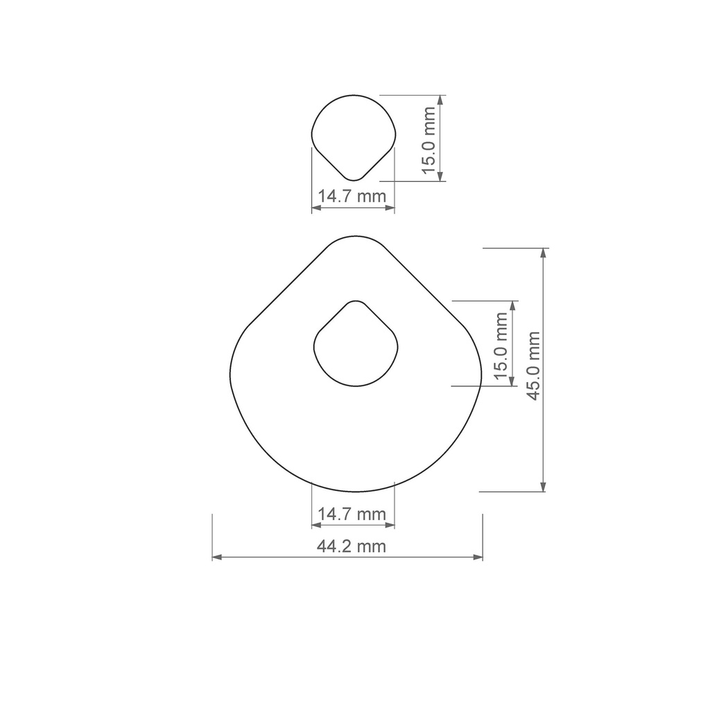 Organic Combo #16, Rounded Polygon with Drop, Digital STL File For 3D Printing, Polymer Clay Cutter, Earrings, 2 different designs