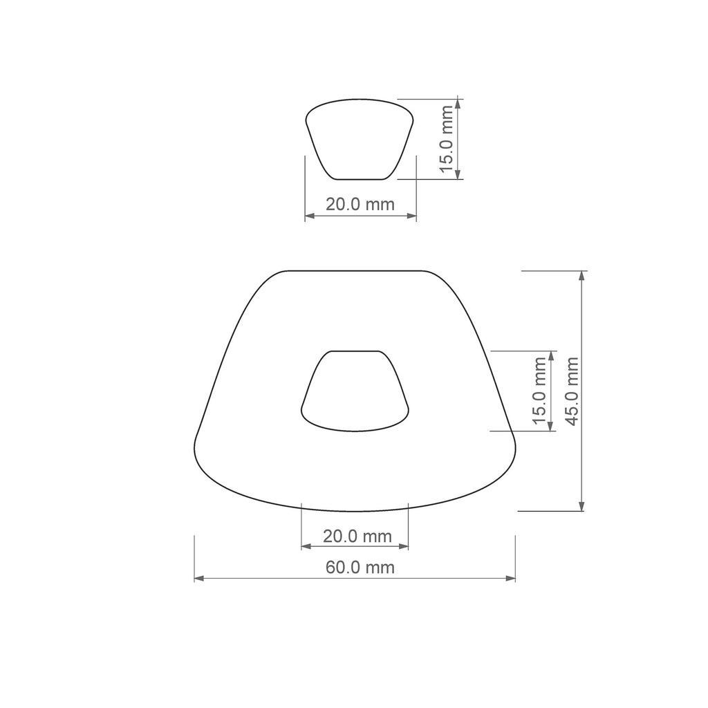 Organic Combo #18, Rounded Polygon with Trapezoid, Digital STL File For 3D Printing, Polymer Clay Cutter, Earrings, 2 different designs