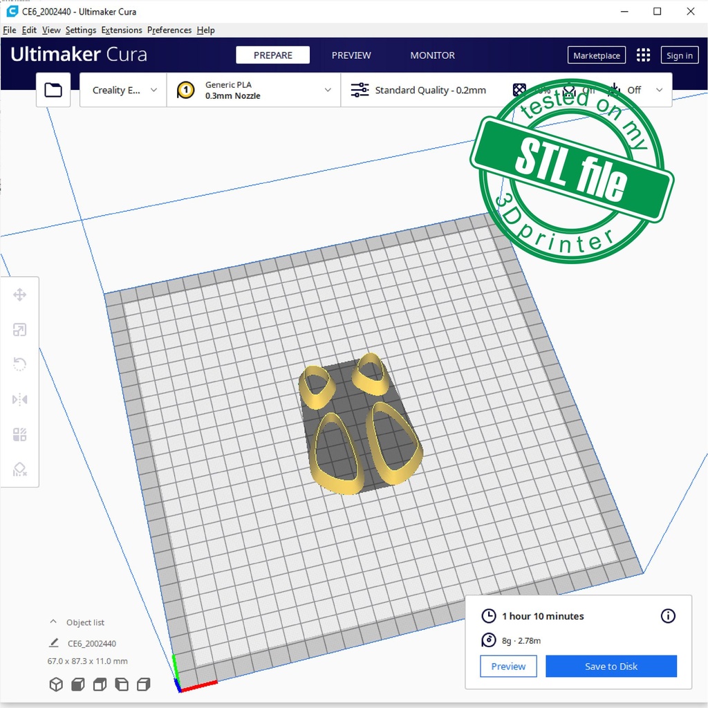 Organic Combo #19, Gemstone, Digital STL File For 3D Printing, Polymer Clay Cutter, Earrings, 4 different designs