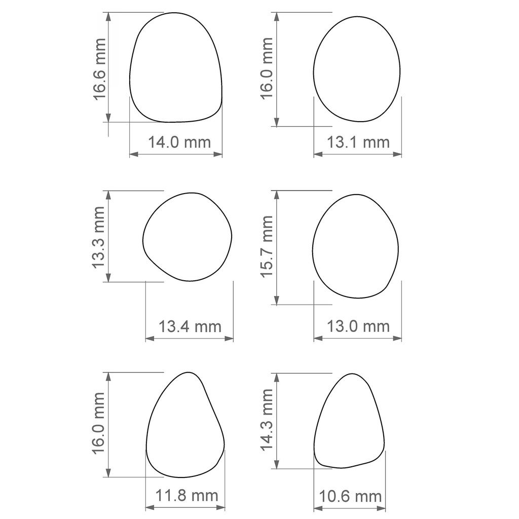 Organic Combo #2, Digital STL File For 3D Printing, Polymer Clay Cutter, Earrings Gemstone, 6 different designs