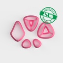 Organic Combo #4, Retro style, Digital STL File For 3D Printing, Polymer Clay Cutter, Earrings, 5 different designs