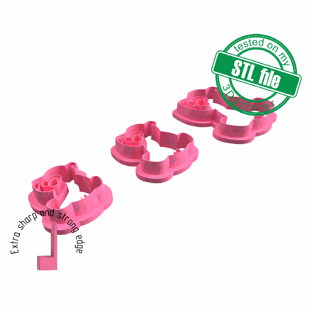 Puppy1, cute pets collection, 3 Sizes, Digital STL File For 3D Printing, Polymer Clay Cutter, Earrings, Cookie