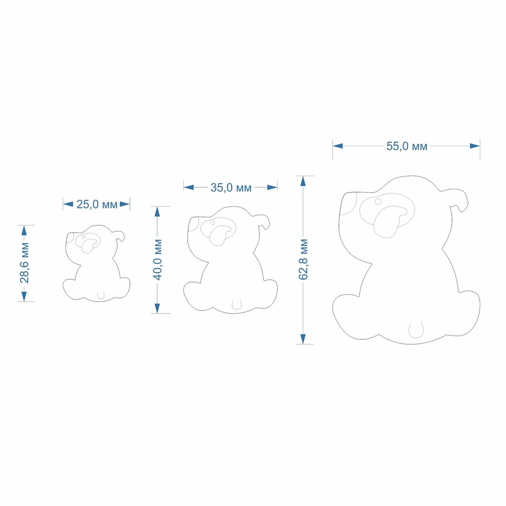 Puppy1, cute pets collection, 3 Sizes, Digital STL File For 3D Printing, Polymer Clay Cutter, Earrings, Cookie