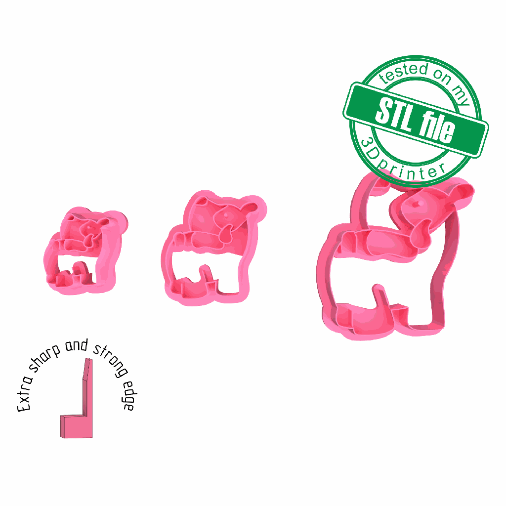 Puppy2, cute pets collection, 3 Sizes, Digital STL File For 3D Printing, Polymer Clay Cutter, Earrings, Cookie