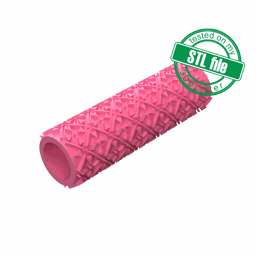 Romantic, Seamless Texture Roller, Digital STL File For 3D Printing, Polymer Clay