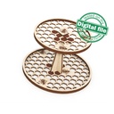 SVG, DXF files for laser cutting Two layered trays with bees and honeycombs, Interchangeable trays, Farmhouse, Mother's Day gift