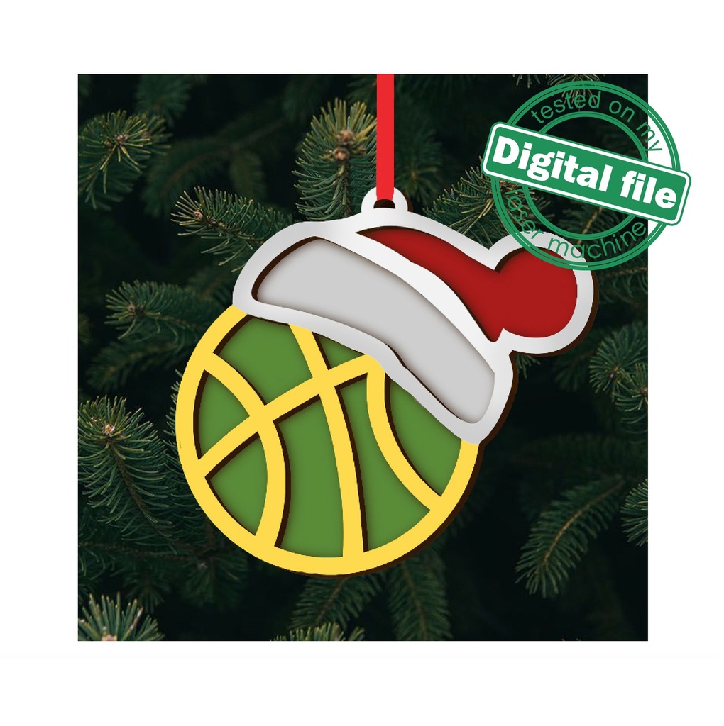 SVG, DXF files, 8 designs Christmas ornaments, Sport balls, Fan souvenirs, Cutout, Shape, Paint by Line, tree toys, DIY paint kit